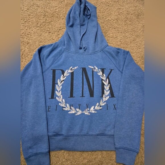 PINK Victoria's Secret Tops - PINK Victoria's Secret Bling Vintage Sequin Pullover Hoodie